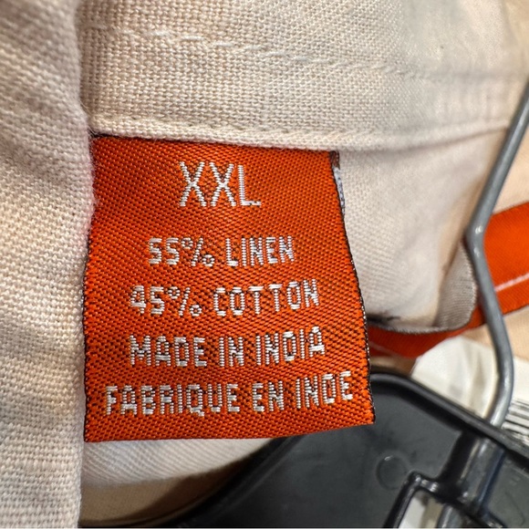 B52 Women’s Collared 1/2 Button Up Pullover Blouse Linen Tan Sz XXL NWT - Picture 12 of 12